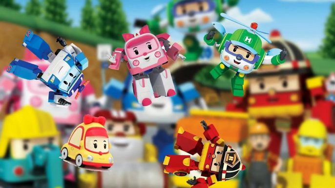 Robocar Poli mini Family Finger Roy Amber Helly Mini. Robocar Poli vidéo