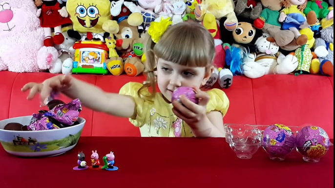 Свинка Пеппа киндеры шоколадные шары Чупа Чупс с сюрпризом. Chupa Chups Peppa Pig