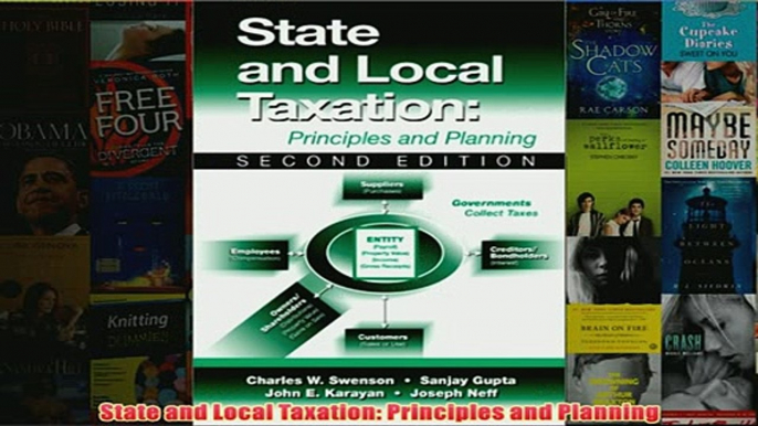 Download PDF  State and Local Taxation Principles and Planning FULL FREE