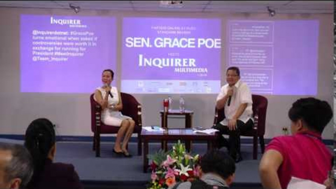 Grace Poe meets Inquirer Multimedia - January 28, 2016