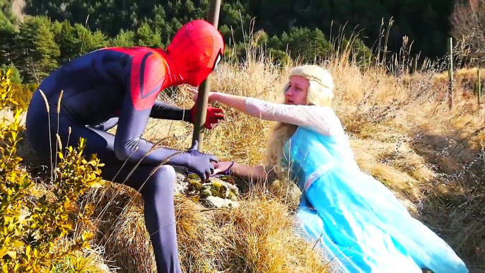 Spiderman & Frozen Elsa vs Joker Elsa Arrested & Saved by Spiderman! Fun Superhero R