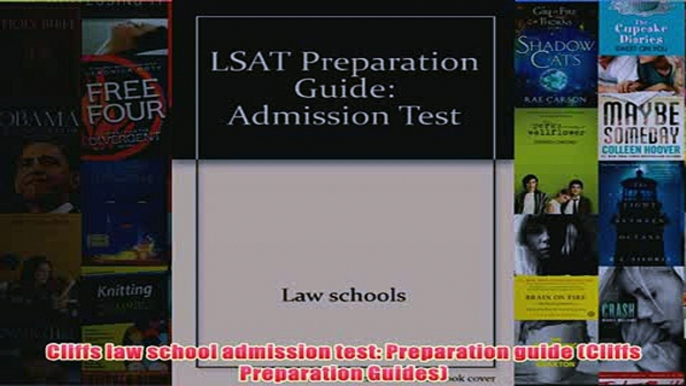 Download PDF  Cliffs law school admission test Preparation guide Cliffs Preparation Guides FULL FREE
