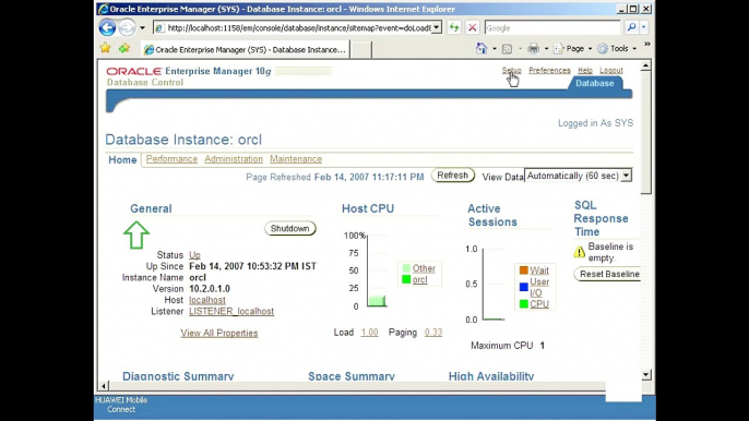 Oracle 10g - Getting Started