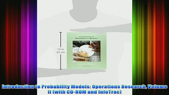 FREE PDF   Introduction to Probability Models Operations Research Volume II with CDROM and FULL DOWNLOAD