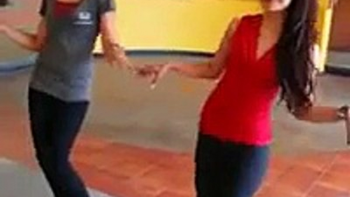 Two Pakistani Girls dancing to a Bollywood song