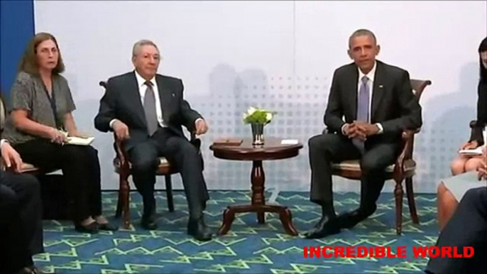 Obama And Raul Castro Historic Handshake Thaws US-Cuba Cold War Legacy- Cumbre De Las Americas!!!