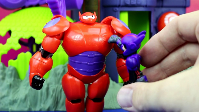 Big Hero 6 Baymax saves Hiro Hamada from Imaginext Joker Two Face Just4fun290 Batman series Disney