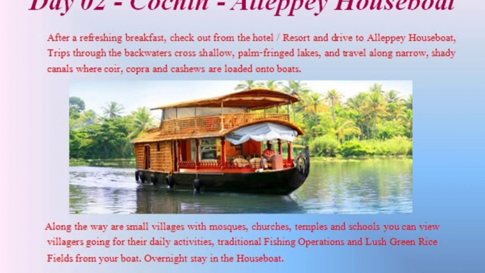 Kerala Tour Package | Alleppey Houseboat 3 Nights 4 Days Tour Package