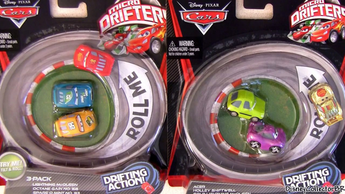 12 Cars Micro Drifters from Disney Pixar Cars2 3-Pack Exclusive Lightning McQueen by Disneycollector