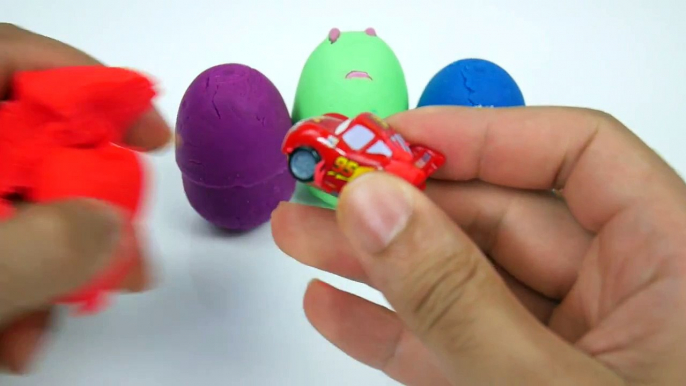 Play Doh Surprise Eggs Disney Pixar Cars Lightning McQueen Tow Mater Hello Kitty Peppa Pigg Planes