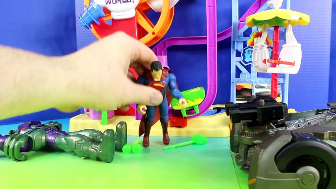 Batman Vs. Superman Epic Strike Batmobile Battles Lex Luthor And Superman At Imaginext Glo