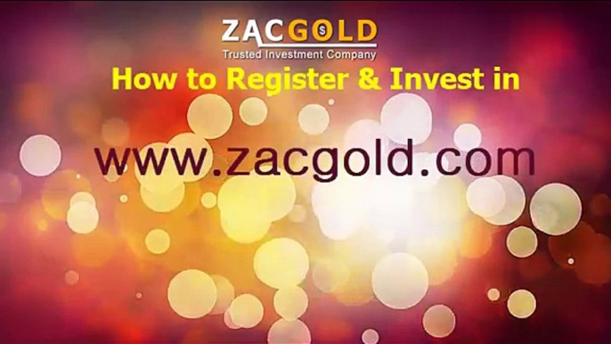 Registration and investment method through BitCoin on ZacGold com