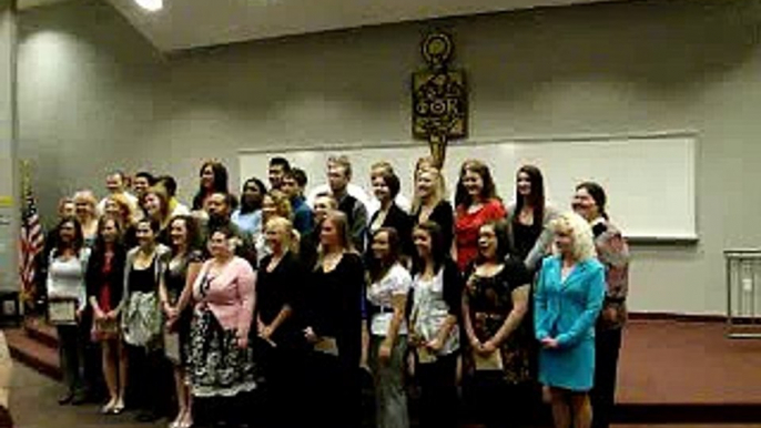 Diana I Sandoval Induction ceremony Honors Society Phi Theta Kappa   Alpha Rho Eta Chapter Jenkis Auditorium Kishwaukee Colege March 2 2011 7 pm with all inductees