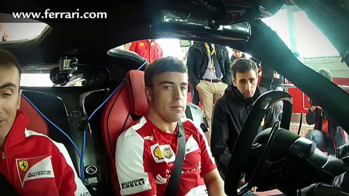 Fernando Alonso and the LaFerrari   Remember, two slow laps...