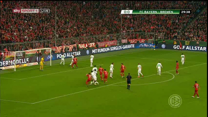 Thomas Muller Goal HD - Bayern Munich 1-0 Werder Bremen - 19-04-2016