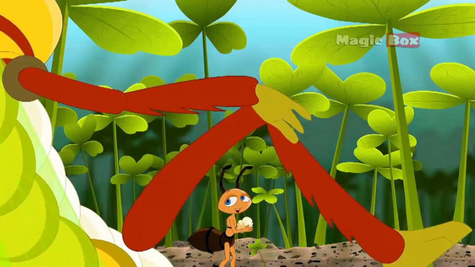 The Ant And Grasshopper - Aesops Fables In Hindi - Animated/Cartoon Tales For Kids