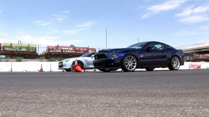 Godzilla Battles Super Snake! Nissan GTR Vs Shelby GT500 Super Snake Drag Race