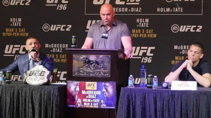 Conor McGregor, Nate Diaz trade barbs at UFC 196 press conference