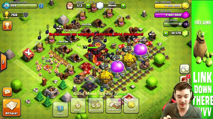 Clash of Clans Troll Base Building! 14,000 Gems! The Barb King Arrives!