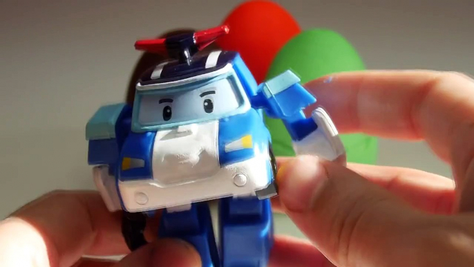 LEARN COLOURS for Kids & Toddlers w/ Play Doh Surprise Eggs Robocar Poli Hulk Spiderman Mi