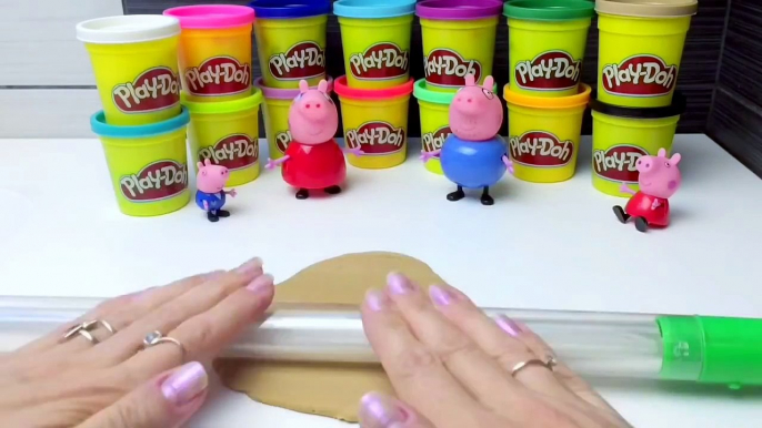 Свинка Пеппа. Мультик из игрушек - Часы из Плей До. Peppa Pig. Clock Play Doh.