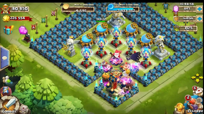 CASTLE CLASH FR [#32] Roll de gemmes,tentative vague S, infos pour les vidéo des vacances