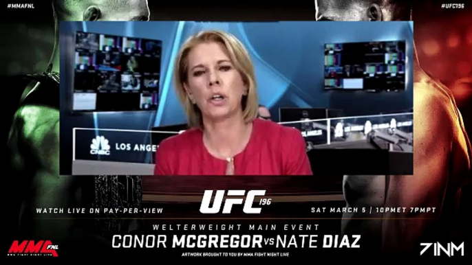 Conor McGregor and Nate Diaz CNBC Interview - Nate Diaz Walks Out