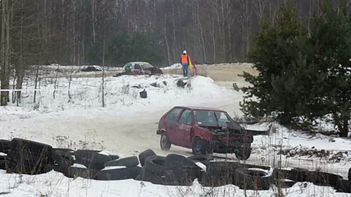 wrak race mragowo - jedzie kwiat