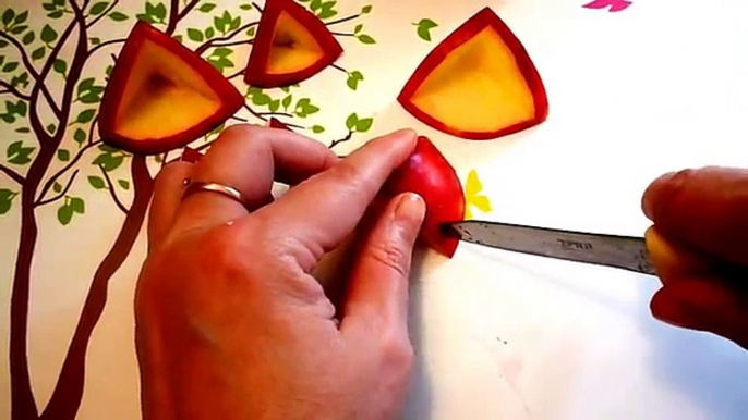 Украшения из яблока! Decoration of apple! Украшения из фруктов! Decoration of fruits!