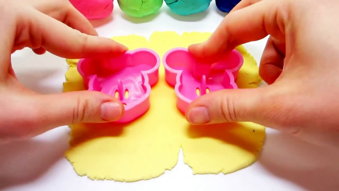 Play Doh Videos for Children Mickey Mouse & Minnie Mouse Cookie Maker! Disney Food | Learn Colors