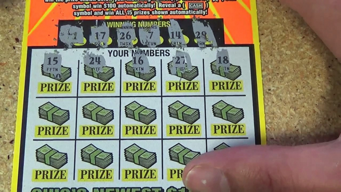 $10 lottery ticket roll scratching. Ticket #10 of 50. $200 million extreme cash