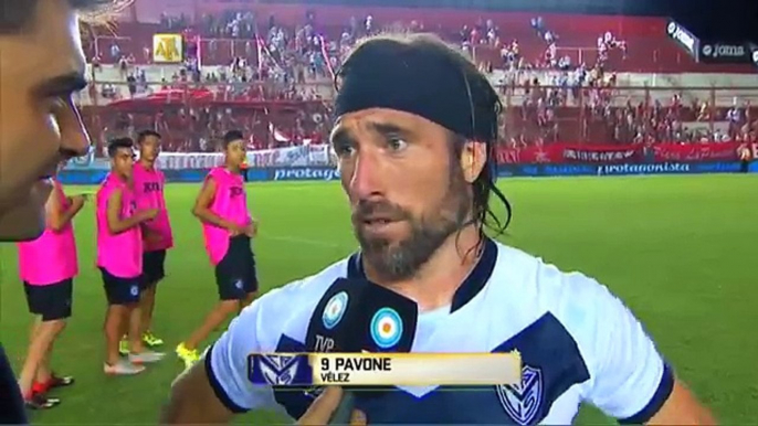 Pavone: "Contento por el triunfo". Argentinos 0 - Vélez 3. Fecha 3. Primera División 2015.