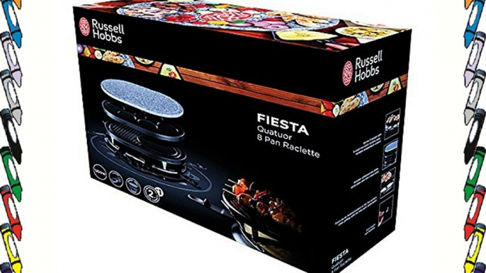 Russell Hobbs 21000-56 Fiesta - Multi raclette sartén incluye placa de piedra placa de metal