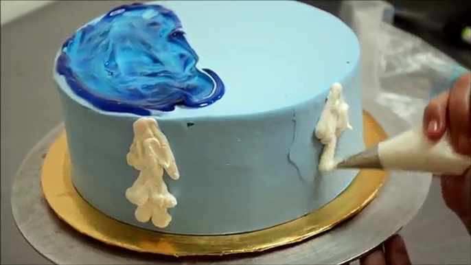 Frozen theme cake in 3 minutes - Making of Disney Frozen Cake