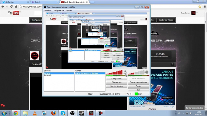 Tutorial Open Broadcaster | Emisión y Grabación PC/Consolas Mejor que Xsplit y FRAPS | RayX GameR