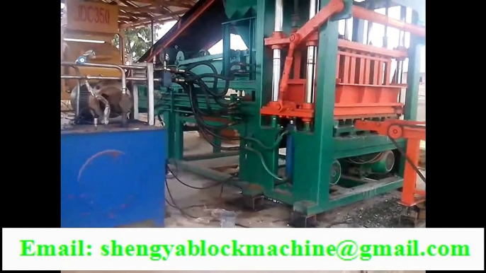 shengya QT5 20 hydraulic automatic concrete block making machine, paving bricks making mac