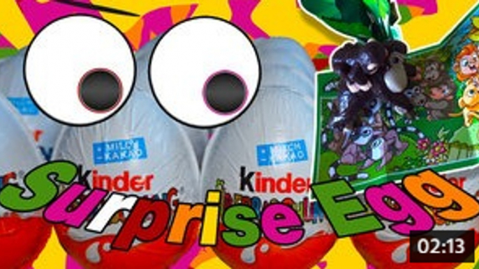 Kinder Surprise Egg Unboxing Jungle Animals Ape & Baby | Meike & Leo | Unpacking | Unwrap | 2016