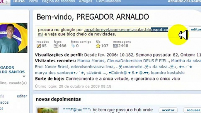 COMO PROTEGER A PAGINA DE RECADO DO SEU ORKUT