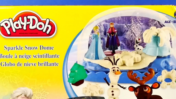 NEW Play Doh Frozen Sparkle Snow Dome Playdough Ice Castle Elsa Anna Olaf Sven Play-Doh St