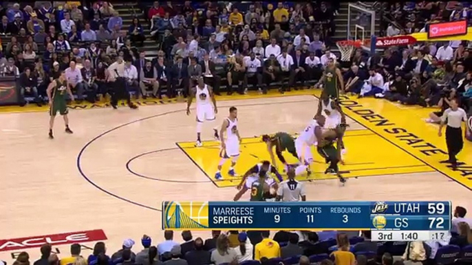Stephen Curry Hit With a Technical Foul - Jazz vs Warriors - March 9, 2016 - NBA 2015-16 Season