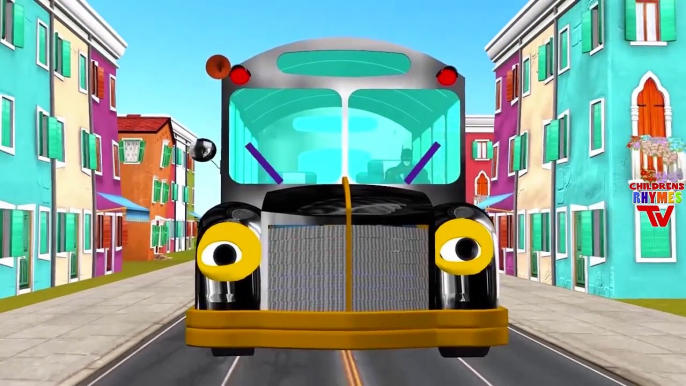 Wheels On The Bus Go Round And Round Nursery Rhymes By Spiderman Hulk Batman Cartoons For Children