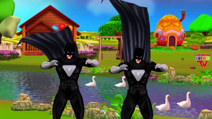 Batman Cartoons Finger Family Nursery Rhymes | Wheels On The Bus Go Round And Round