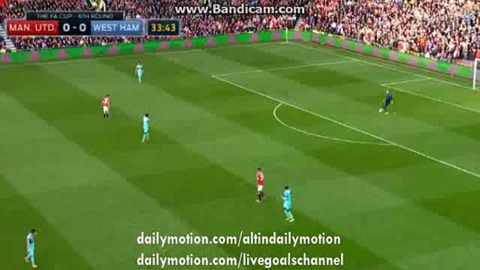 David de Gea Fantastic Save HD - Manchester United vs West Ham United - FA Cup - 13.03.2016