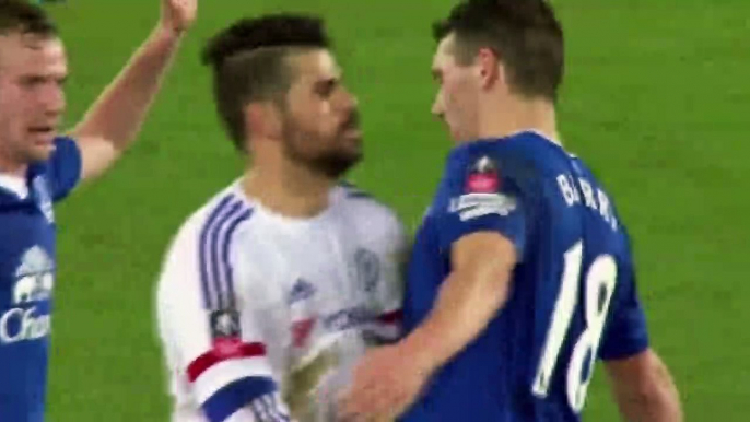 Diego Costa Gets His First Red Card for Chelsea as He Bites Gareth Barry