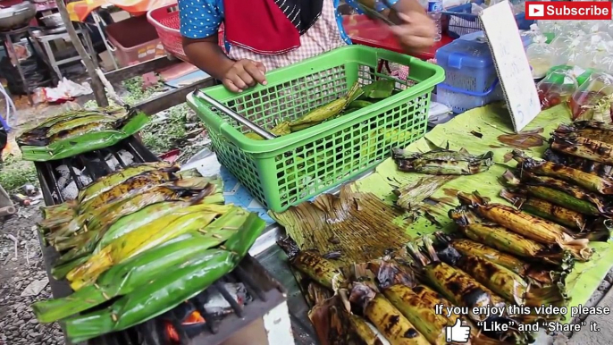 Thai Dessert: Cooking Thai Street Food Desserts and Sweets. Street Food Vendors in Thailan