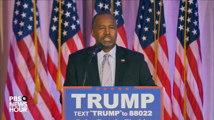 Watch Ben Carson endorse Donald Trump full news conference