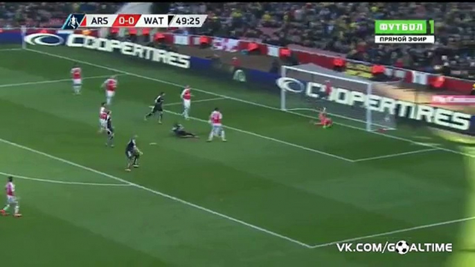 Adlene Guedioura Goal - Arsenal 0 - 2 Watford - 13-03-2016