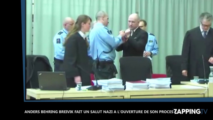 Anders Behring Breivik fait le salut nazi à l'ouverture de son procès, la vidéo choquante