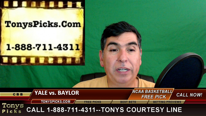 College Basketball Free Pick Baylor Bears vs. Yale Bulldogs Prediction Odds Preview 3-17-2016