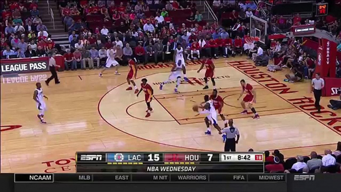 Dwight Howard Wisely Lets DeAndre Jordan Dunk - Clippers vs Rockets - March 16, 2016 - NBA